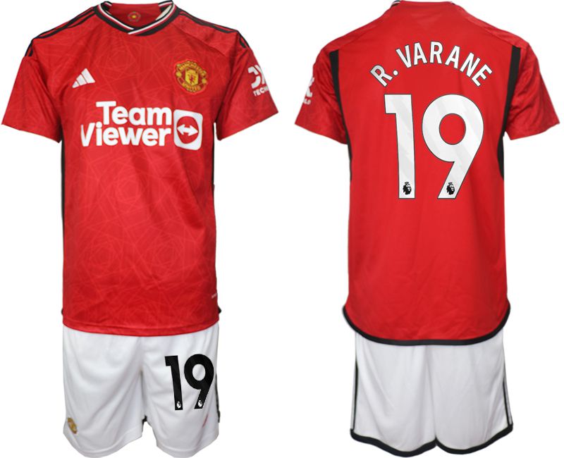 Men 2023-2024 Club Manchester United home red #19 Soccer Jersey->->Soccer Club Jersey